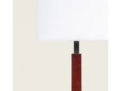 Lámpara de Mesa Madera y Metal Lizza Blanco