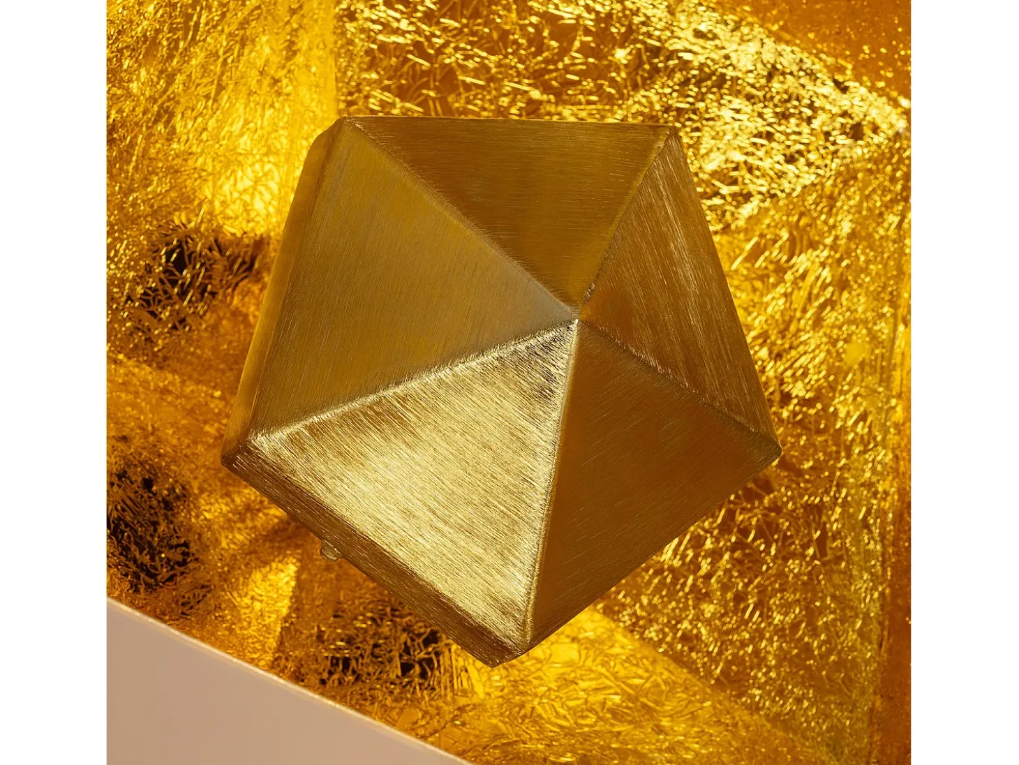 Lámpara de Mesa Metal Gold Elia Beige