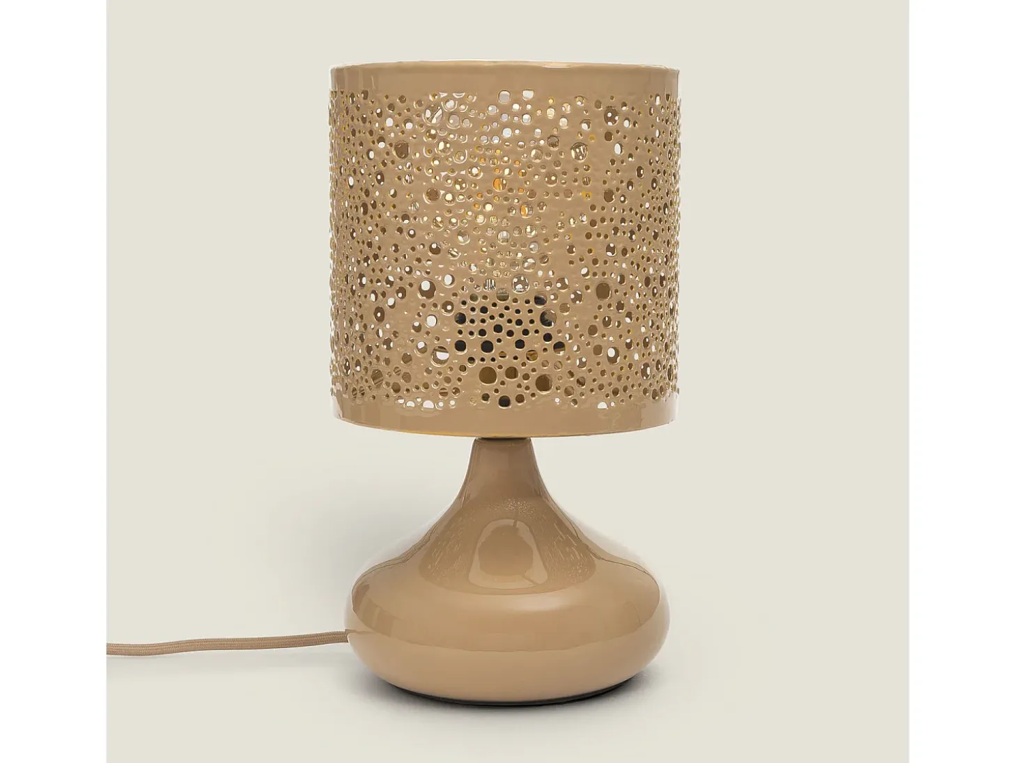 Lámpara de Mesa Metal Harish Beige