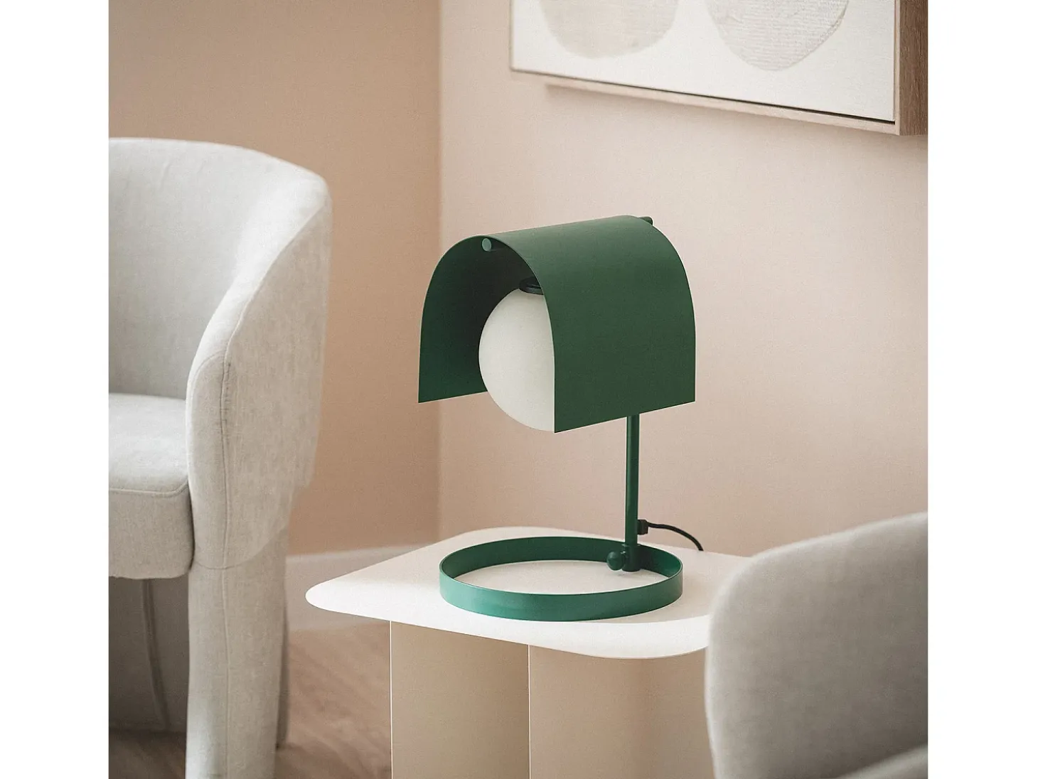 Lámpara de Mesa Metal Heswall Verde