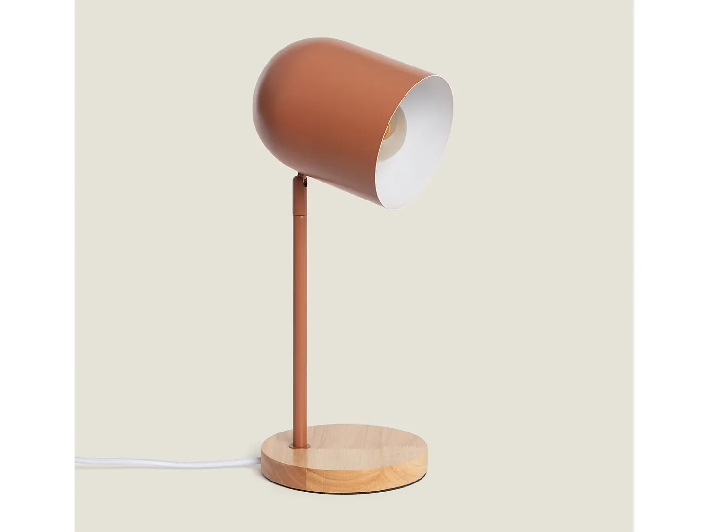 Lámpara de Mesa Metal Kidonge Marrón