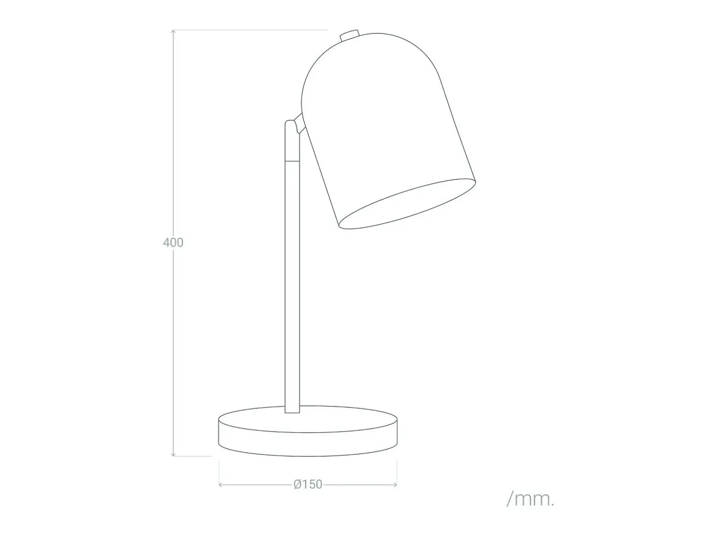 Lámpara de Mesa Metal Kidonge Marrón