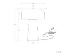 Lámpara de Mesa Metal Kupla Blanco