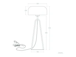 Lámpara de Mesa Metal Luca Beige