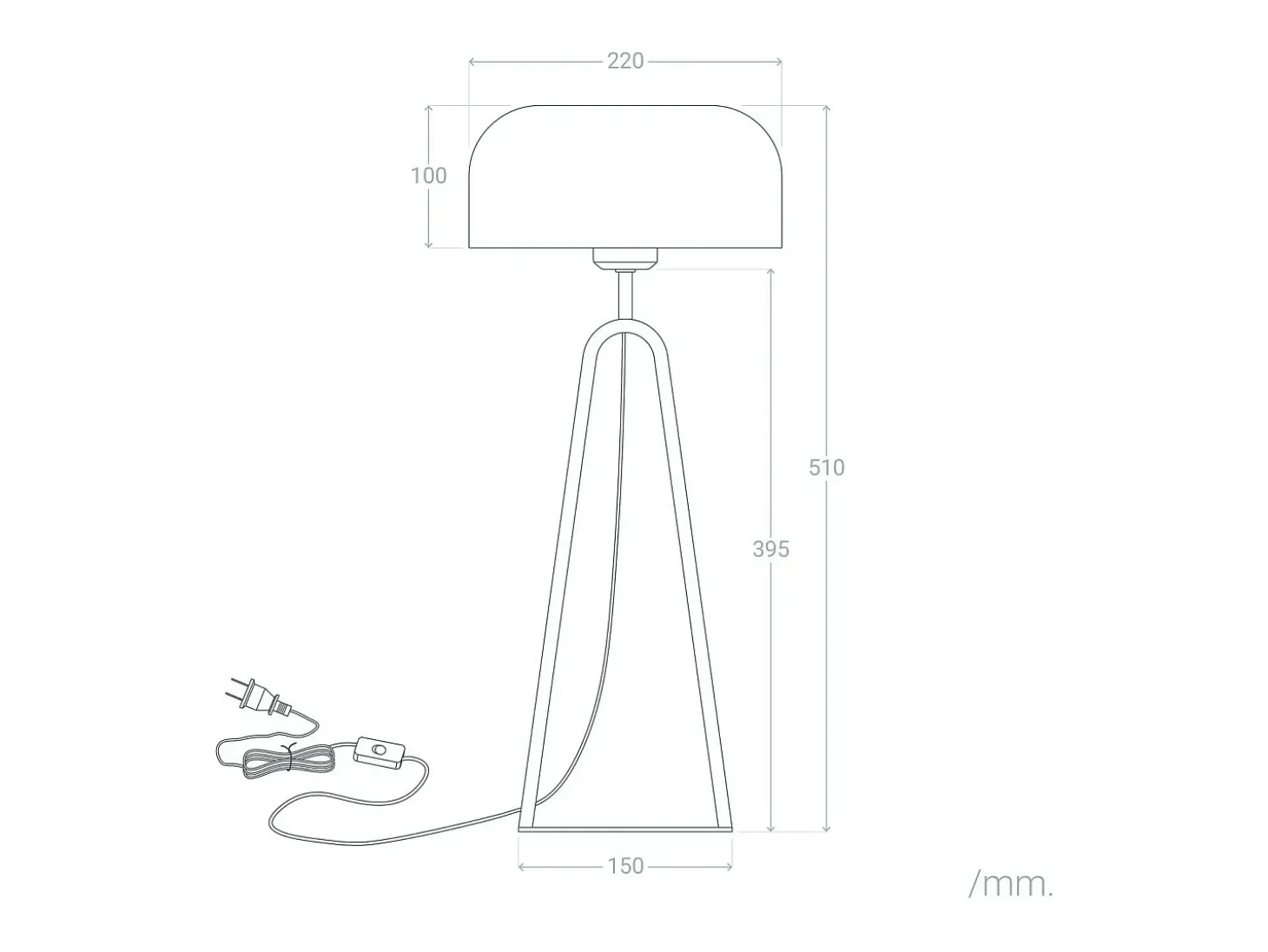 Lámpara de Mesa Metal Luca Beige