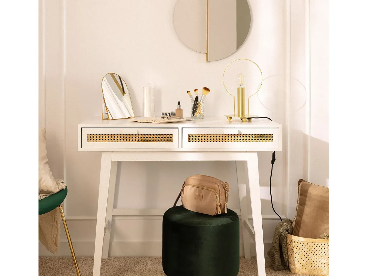 Lámpara de Mesa Metal Otos Dorado