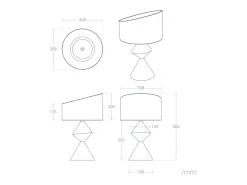 Lámpara de Mesa Metal Ryhall Negro