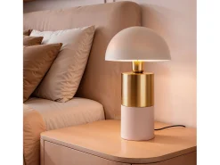 Lámpara de Mesa Metal Tanev Lis Beige