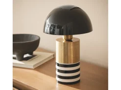 Lámpara de Mesa Metal Tanev Darpan Negro