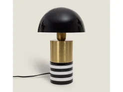 Lámpara de Mesa Metal Tanev Darpan Negro