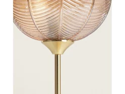 Lámpara de Mesa Metal y Cristal Klimt Ámbar