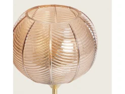 Lámpara de Mesa Metal y Cristal Klimt Ámbar