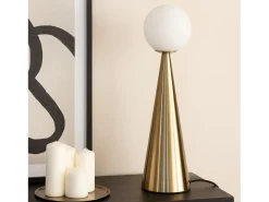 Lámpara de Mesa Metal y Cristal Hipias Dorado
