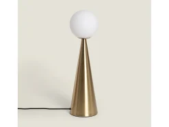 Lámpara de Mesa Metal y Cristal Hipias Dorado