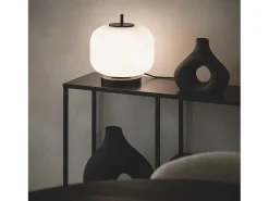 Lámpara de Mesa Metal y Cristal Beca Negro