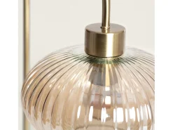 Lámpara de Mesa Metal y Cristal Basile Ámbar