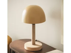 Lámpara de Mesa Metal y Madera Mallavi Amarillo