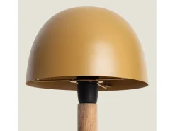 Lámpara de Mesa Metal y Madera Mallavi Amarillo