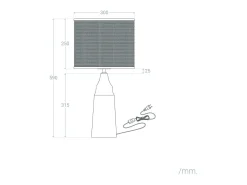 Lámpara de Mesa Metal y Tela Muka Verde Menta