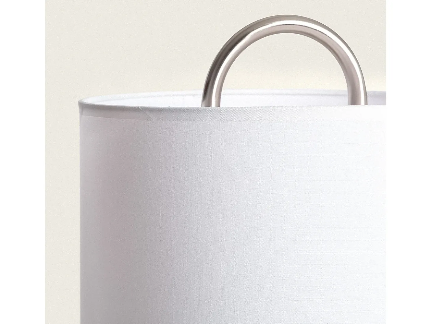 Lámpara de Mesa Metal y Tela Duque Blanco
