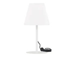 Lámpara de mesa Moris para exterior color blanco.