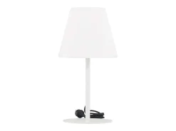 Lámpara de mesa Moris para exterior color blanco.