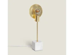 Lámpara de Mesa Mármol y Metal Argos Dorado