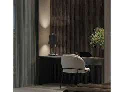 Lámpara de mesa NEMO interior moderno - H44 cm - acero y sintético - on&off - cable 1,5 metros - IP20 - E27 40W - negro y negro