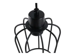Lámpara de mesa NETTLIFE para salón, lámpara de mesa vintage de madera: lámpara de noche negra, 1 luz, diseño industrial, metal, casquillo E27 sin bombilla