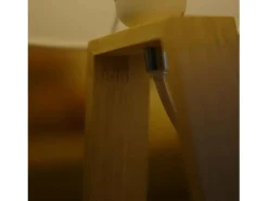 Lámpara de Mesa Nuts E27 Blanca Diseño Escandinavo Moderno - Madera Natural - Garantía de 5 Años