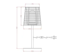 Lámpara de Mesa para Exterior Asha Marrón
