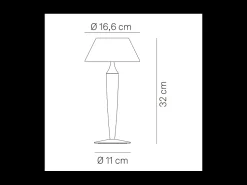 Lámpara de mesa recargable Flaminia Zafferano LED táctil - Diseño clásico inalámbrico dorado