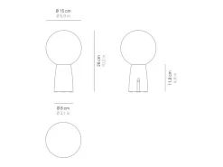 Lámpara de mesa recargable y regulable Olimpia Pro gris oscuro