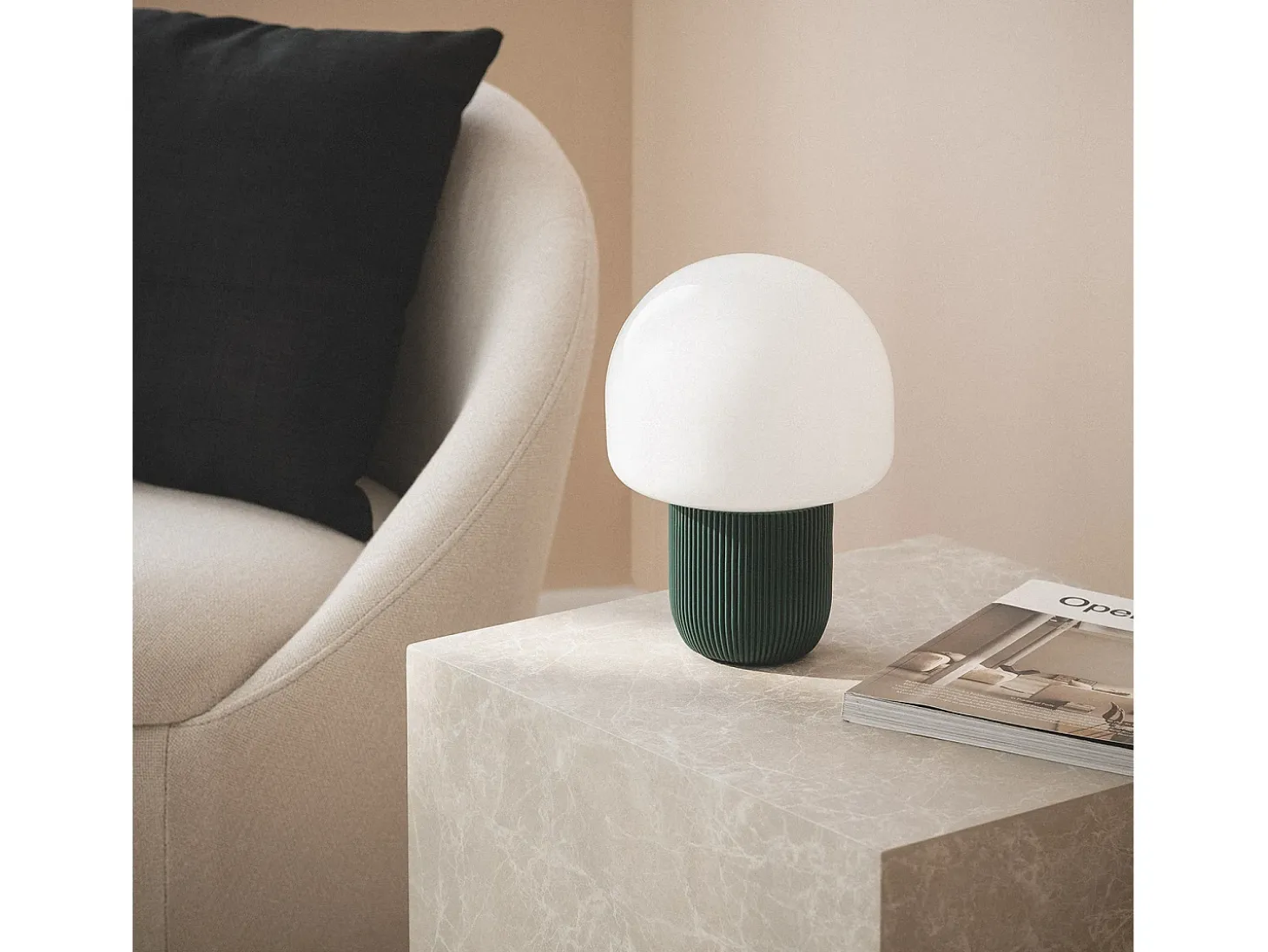 Lámpara de Mesa Resina Nacune Verde