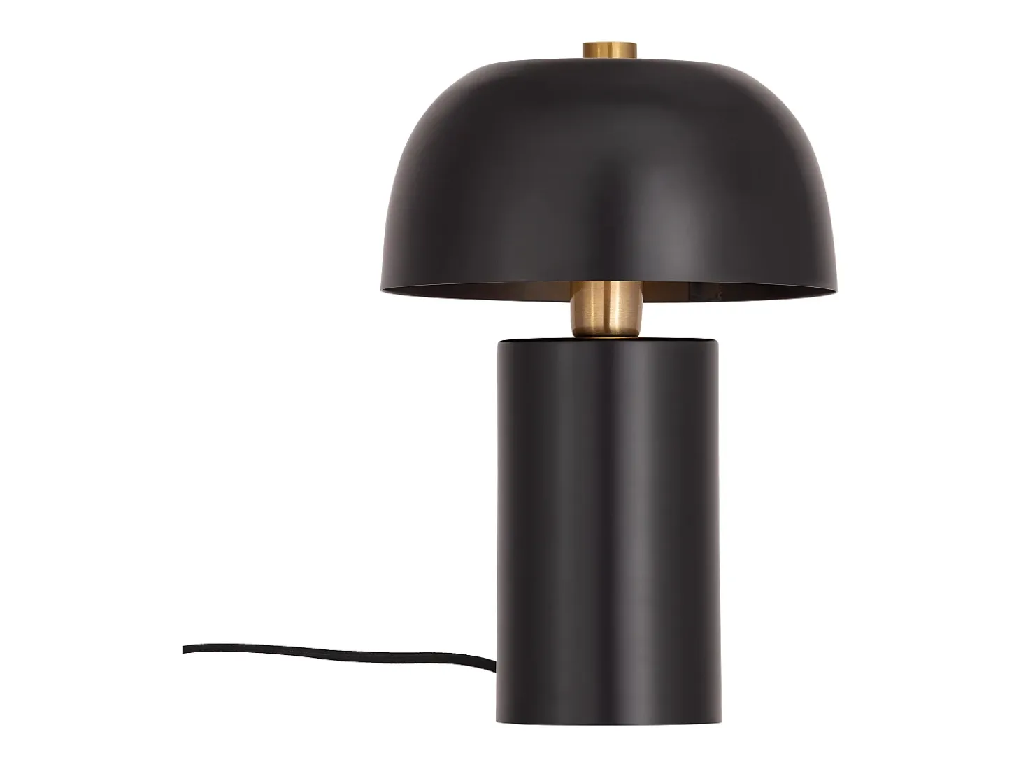 Lámpara de mesa seta de metal, D. 26 x A. 39 cm, negro, WINDY