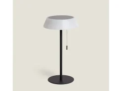 Lámpara de Mesa Solar Exterior LED 1.2W Metal Aldana Negro