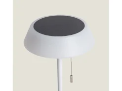 Lámpara de Mesa Solar Exterior LED 1.2W Metal Aldana Blanco