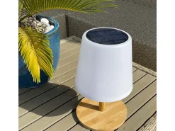 Lámpara de mesa solar H25CM WOOD