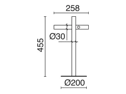 Lámpara de mesa TANIA estilo moderno - Alt. 45,5 cm - LED SMD AC 4W - 400lm 3K - cable 1,5 mts - on&off - acero y blanco- IP40