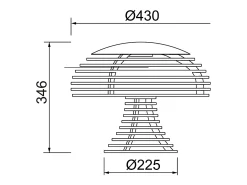 Lámpara de mesa TEC estilo escandinavo y moderno en madera - Al. 34,6 cm - GX53 LED T2 - 10W - 1200lm - 3000k- cable 2 mts - on&off - IP20