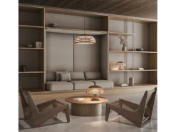 Lámpara de mesa TEC estilo escandinavo y moderno en madera - Al. 34,6 cm - GX53 LED T2 - 10W - 1200lm - 3000k- cable 2 mts - on&off - IP20