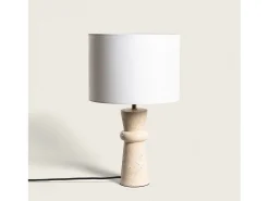 Lámpara de Mesa Travertino Bittor Beige