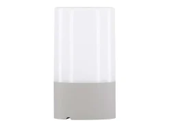 Lámpara de mesa Tubu LED para exterior color gris.