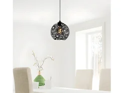 Lámpara de metal de altura ajustable CELINDRA - D. 25 x Alt. 39/119 cm - Negro