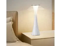 Lámpara de noche LED NETTLIFE táctil regulable USB con 3 niveles de brillo Lámpara de mesa para dormitorio