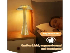 Lámpara de noche LED NETTLIFE moderna, regulable, USB, con 3 niveles de brillo, lámpara de mesa