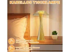 Lámpara de noche LED NETTLIFE moderna, regulable, USB, con 3 niveles de brillo, lámpara de mesa