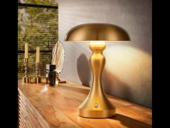 Lámpara de noche LED NETTLIFE, táctil, regulable, inalámbrica, con batería, vintage, recargable por USB
