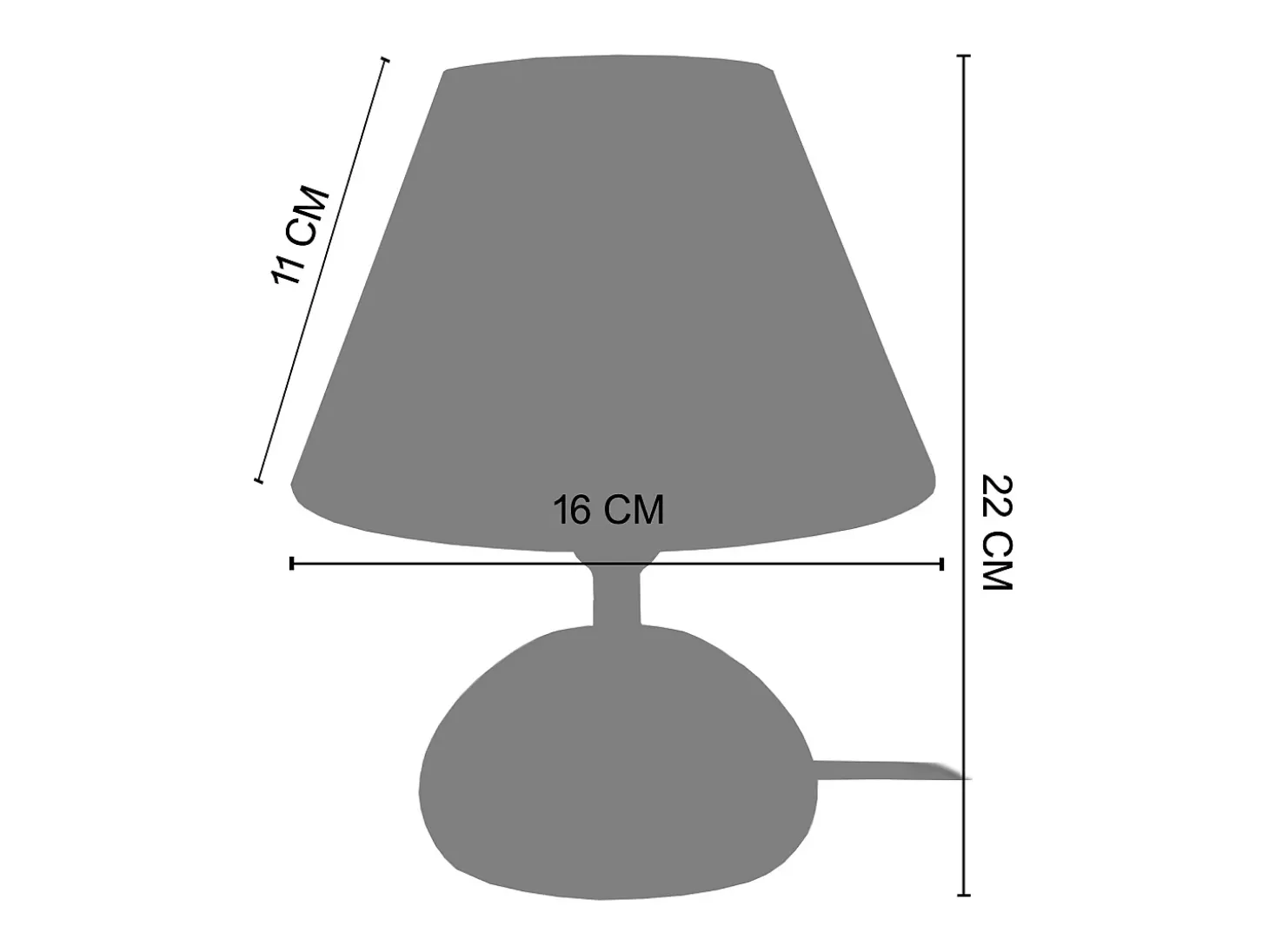 Lámpara de noche TOSEL ,madera,nogal,A22x D16xP16cm