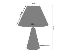 Lámpara de noche TOSEL ,madera,natural, A 32xD22x P 22cm